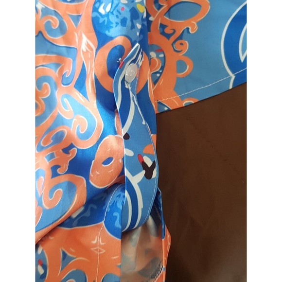 Y2k Womens Blouse Paisley Plus Sz 2XL V Neckline 3/4 Button Tab Artsy Colorful - Picture 8 of 13